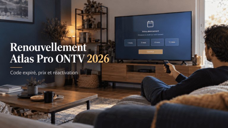 Renouvellement Atlas Pro ONTV 2026 : code expiré